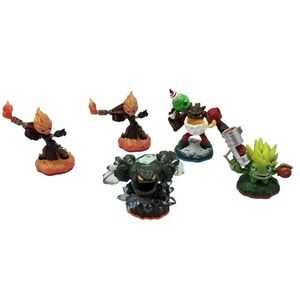 Skylanders Spyro Figurines Lot Fire Element Rock Golem Tree Rex